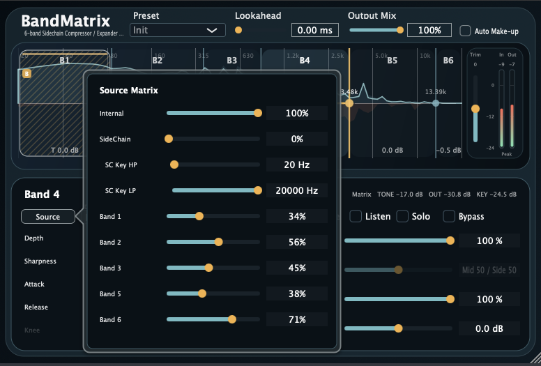 BandMatrix UI screenshot