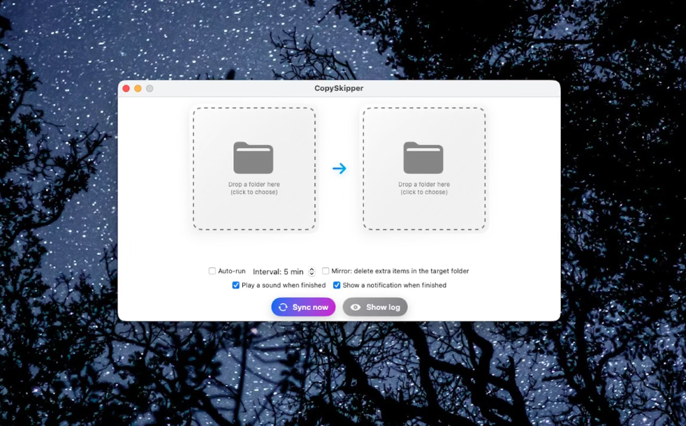 CopySkipper main window screenshot